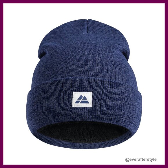 Polar Fleece Lined Beanie Unisex Recycled Warm Winter Essential Classic main image 5